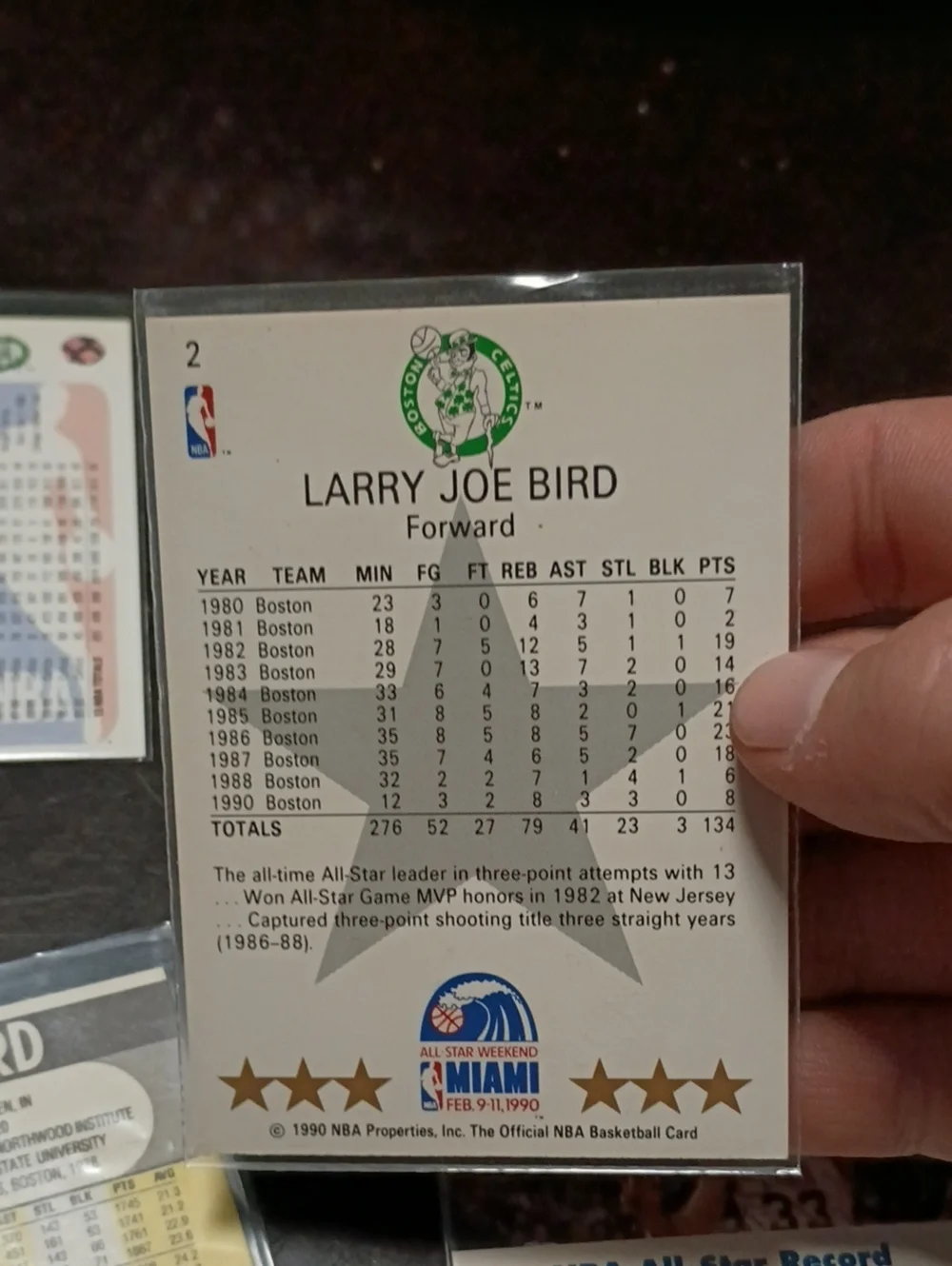 Larry bird Bundle Of 6 Sports Cards Fleer Skybox Upper Deck NBA Hoops All Star